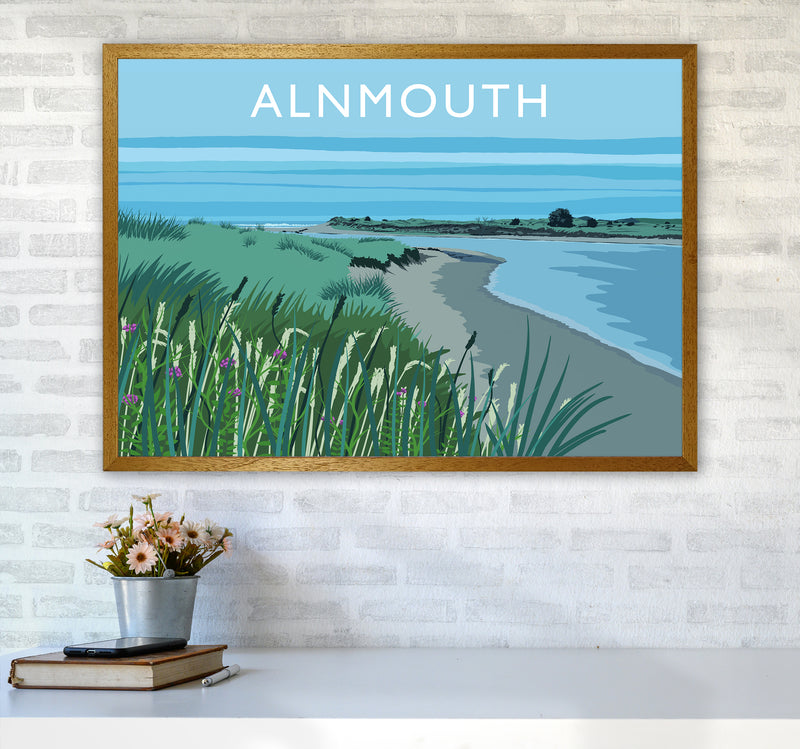 Alnmouth Travel Art Print by Richard O'Neill A1 Print Only