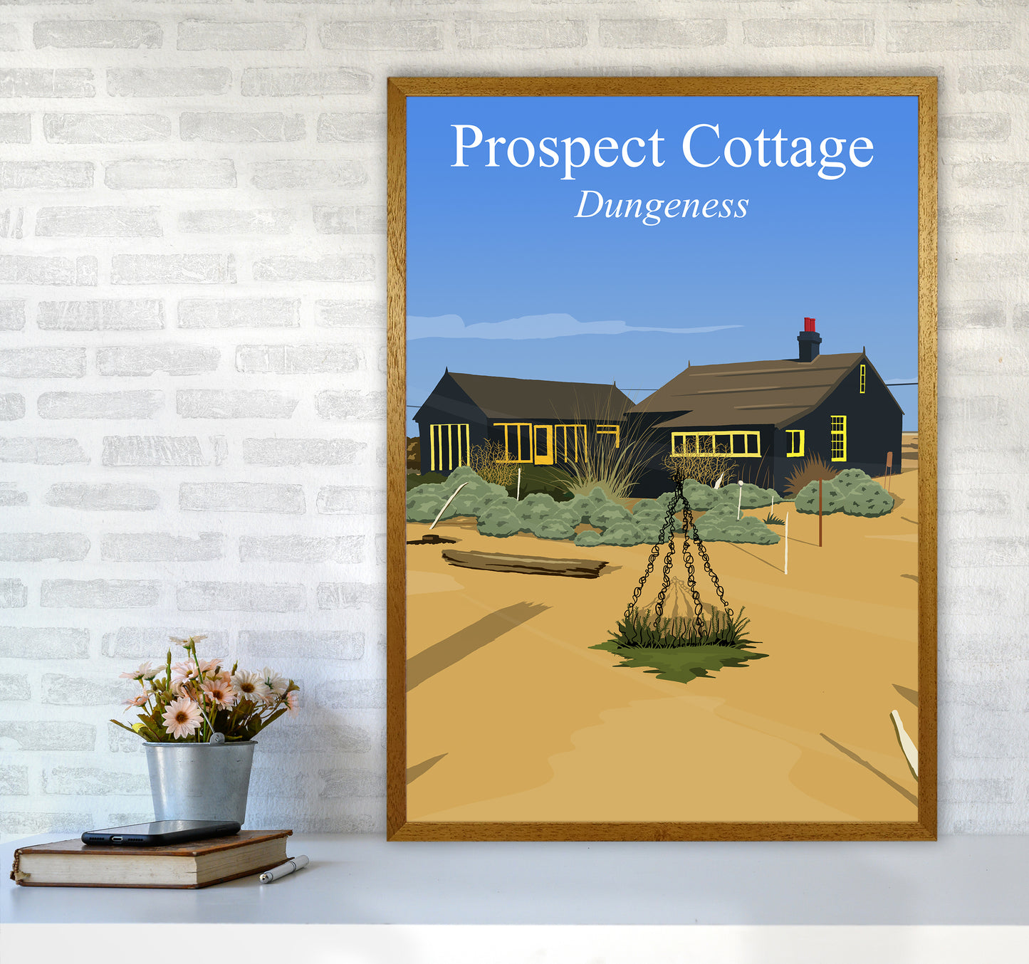 Prospect Cottage portrait Travel Art Print by Richard O'Neill A1 Print Only