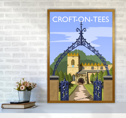 Croft-on-Tees Travel Art Print by Richard O'Neill A1 Print Only