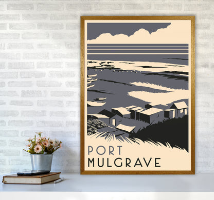 Port Mulgrave portrait Travel Art Print by Richard O'Neill A1 Print Only