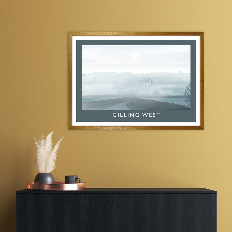 Gilling West (Winter) Travel Art Print by Richard O'Neill A1 Print Only