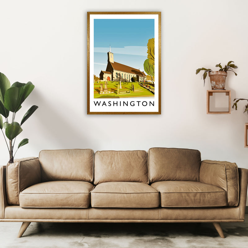 Washington Portrait Travel Art Print by Richard O'Neill A1 Print Only