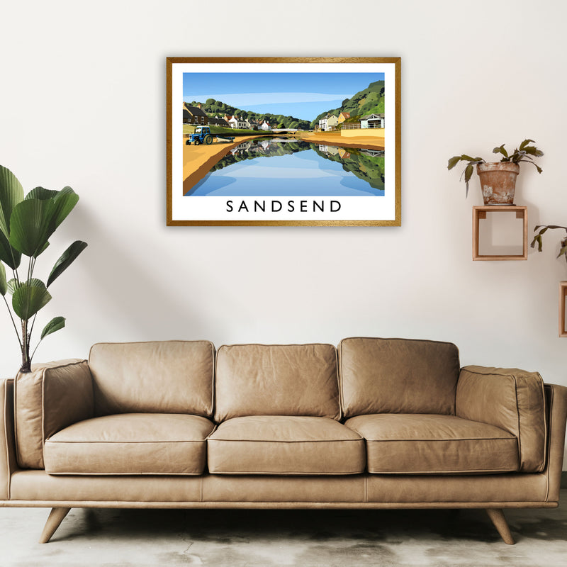 Sandsend 5 Travel Art Print by Richard O'Neill A1 Print Only