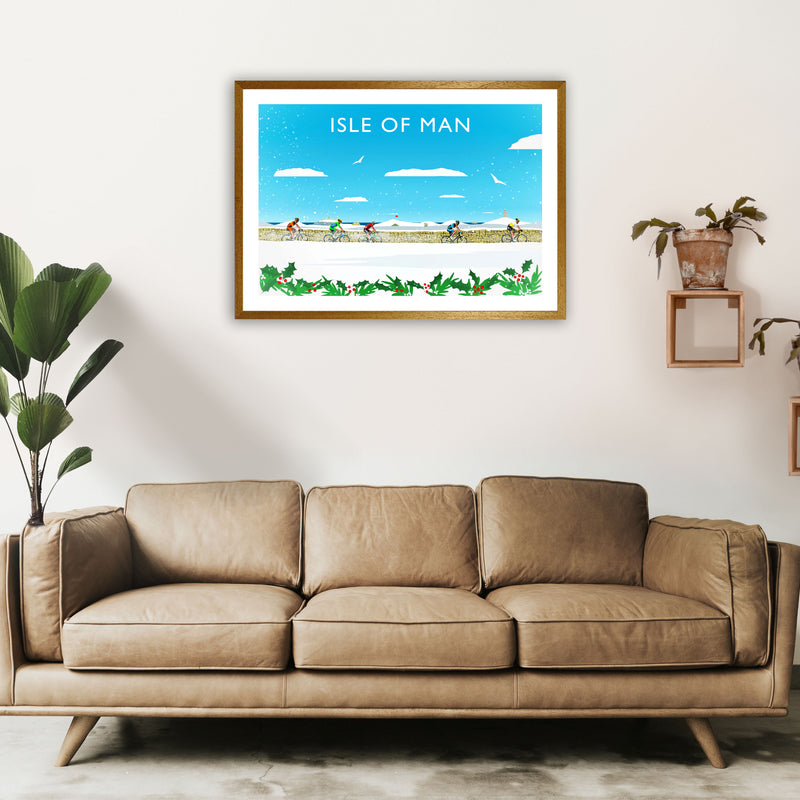 Isle Of Man (Snow) 2 Travel Art Print by Richard O'Neill A1 Print Only