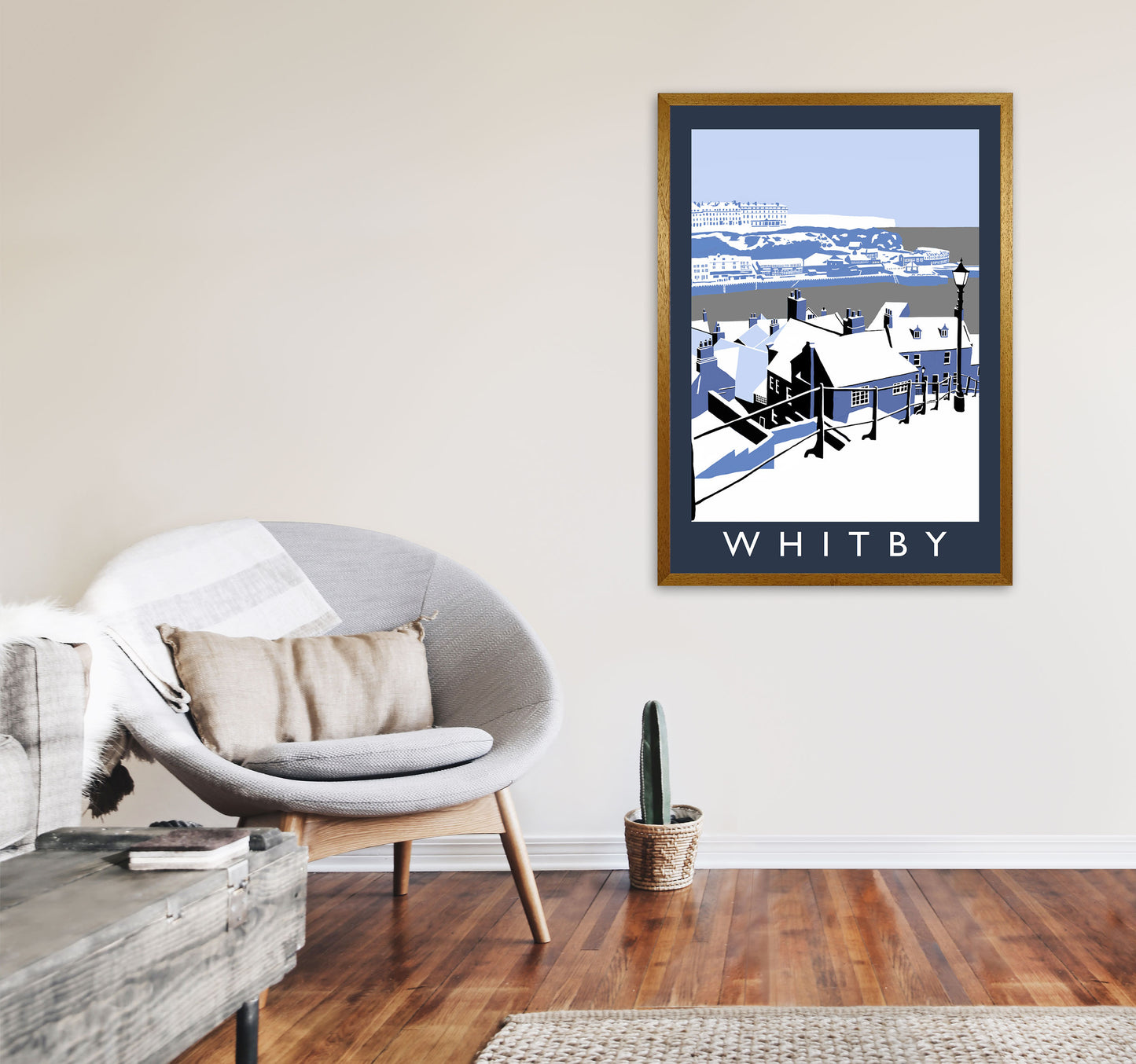 Whitby Framed Digital Art Print by Richard O'Neill A1 Print Only