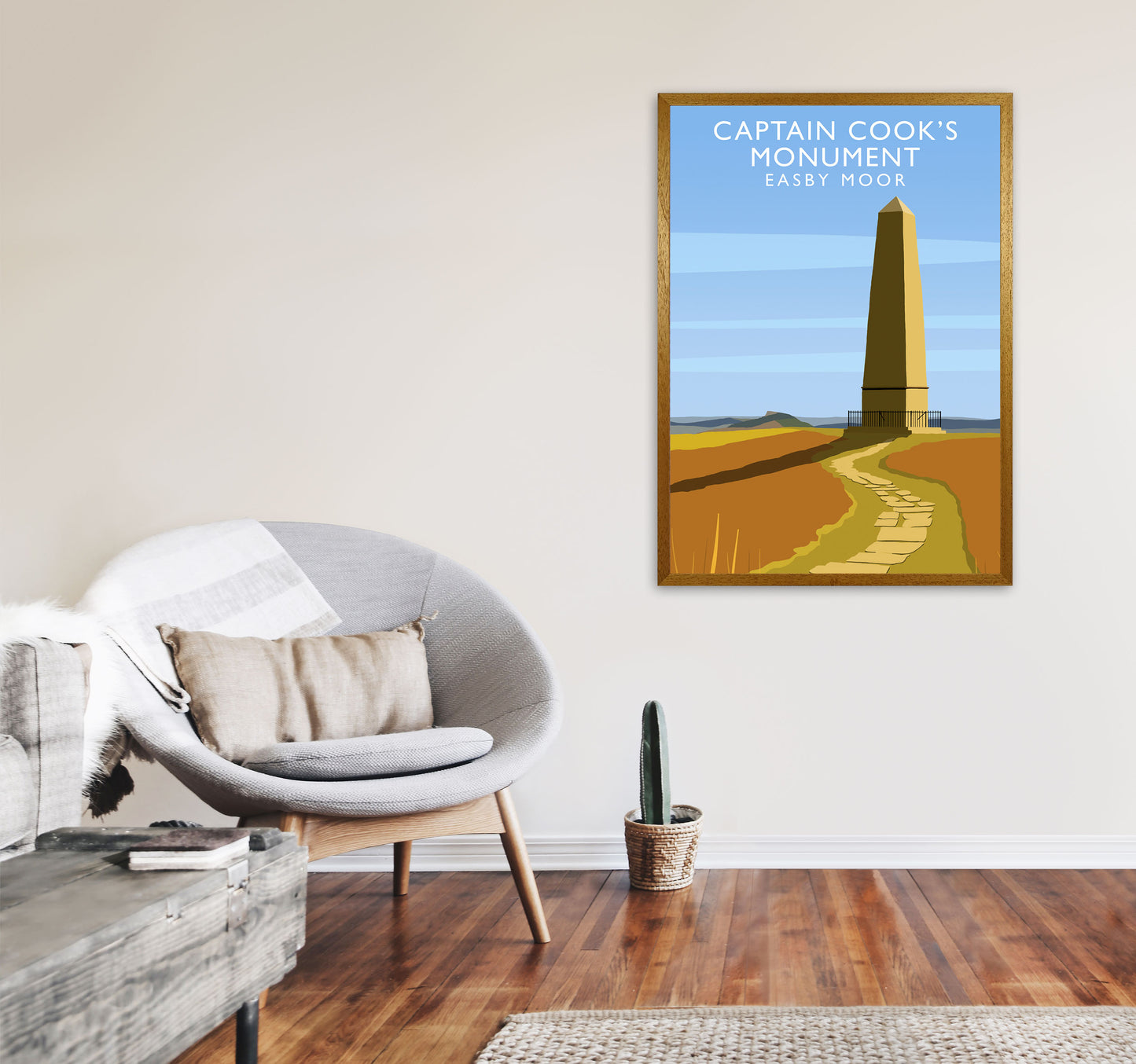 Captain Cooks Monument (Portrait) by Richard O'Neill A1 Print Only