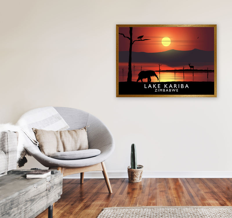 Lake Kariba Zimbabwe Framed Digital Art Print by Richard O'Neill A1 Print Only