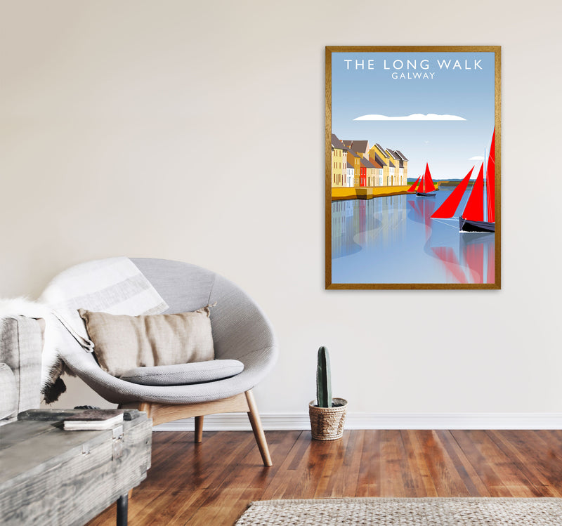 The Long Walk Galway Art Print by Richard O'Neill A1 Print Only