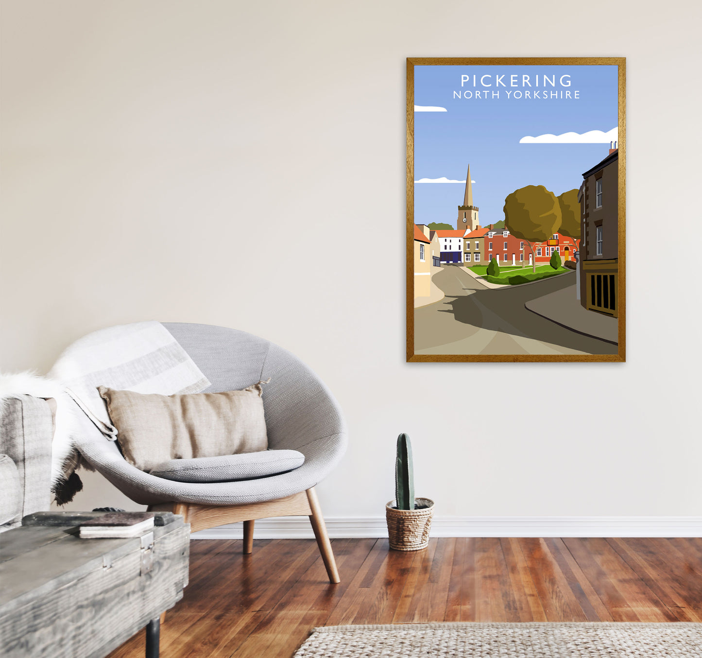 Pickering (Portrait) by Richard O'Neill Yorkshire Art Print, Travel Poster A1 Print Only