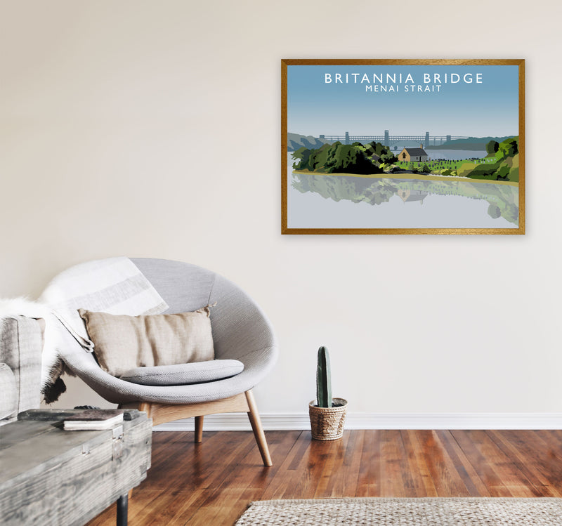 Britannia Bridge Art Print by Richard O'Neill A1 Print Only
