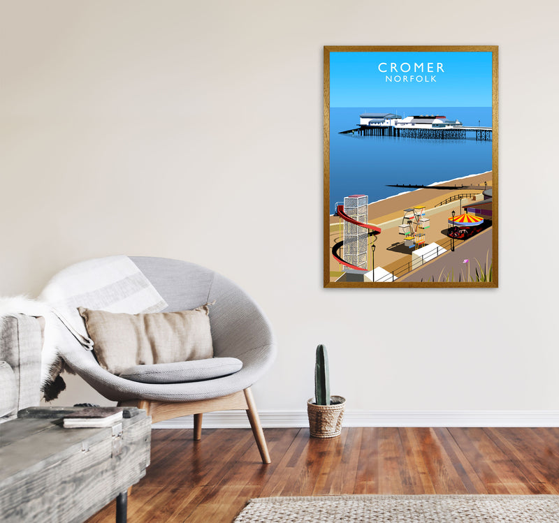 Cromer Norfolk Framed Digital Art Print by Richard O'Neill A1 Print Only