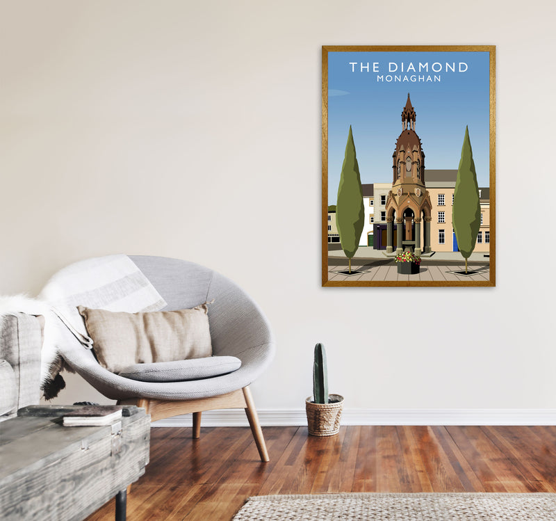 The Diamond Monaghan Travel Art Print by Richard O'Neill, Framed Wall Art A1 Print Only