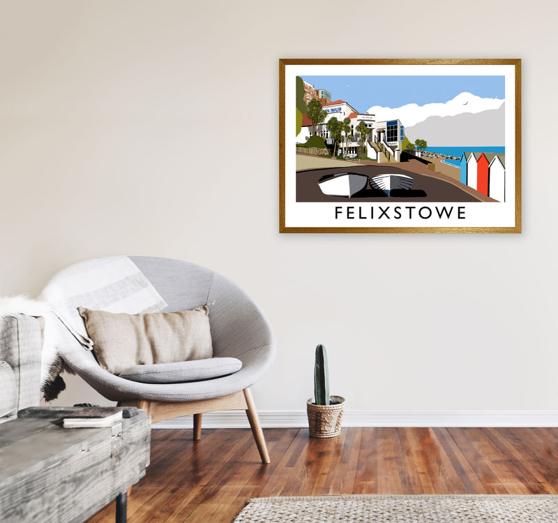 Felixstowe Framed Digital Art Print by Richard O'Neill A1 Print Only