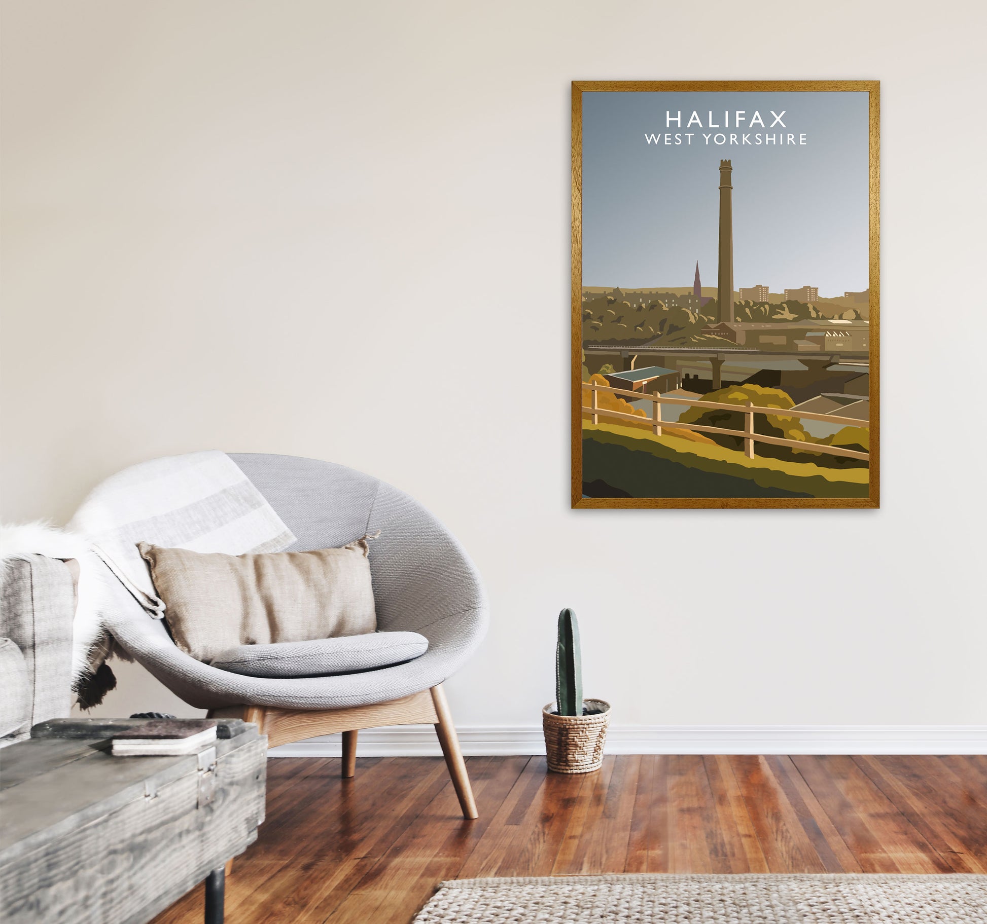 Halifax West Yorkshire Framed Digital Art Print by Richard O'Neill A1 Print Only