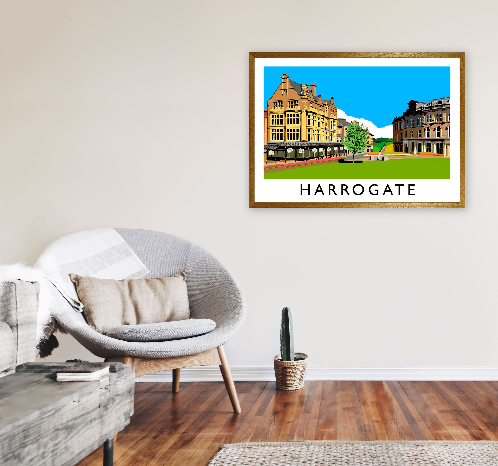 Harrogate Travel Art Print by Richard O'Neill, Framed Wall Art A1 Print Only