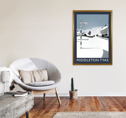 Middleton Tyas Travel Art Print by Richard O'Neill, Framed Wall Art A1 Print Only