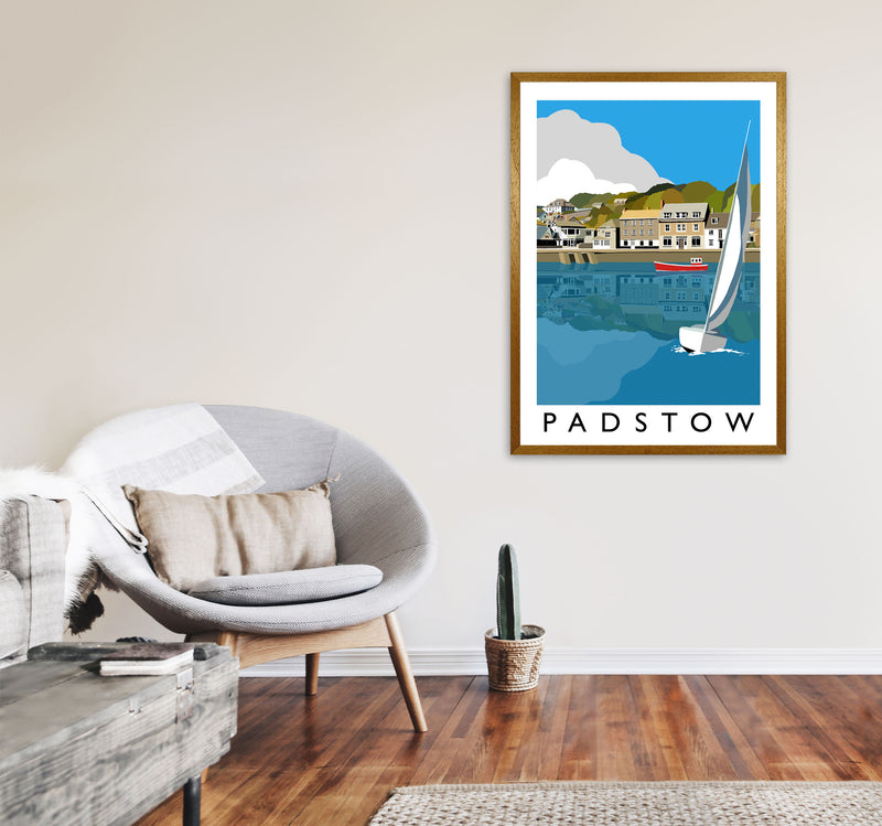 Padstow Framed Digital Art Print by Richard O'Neill, Framed Wall Art A1 Print Only