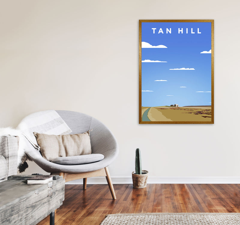 Tan Hill Travel Art Print by Richard O'Neill, Framed Wall Art A1 Print Only
