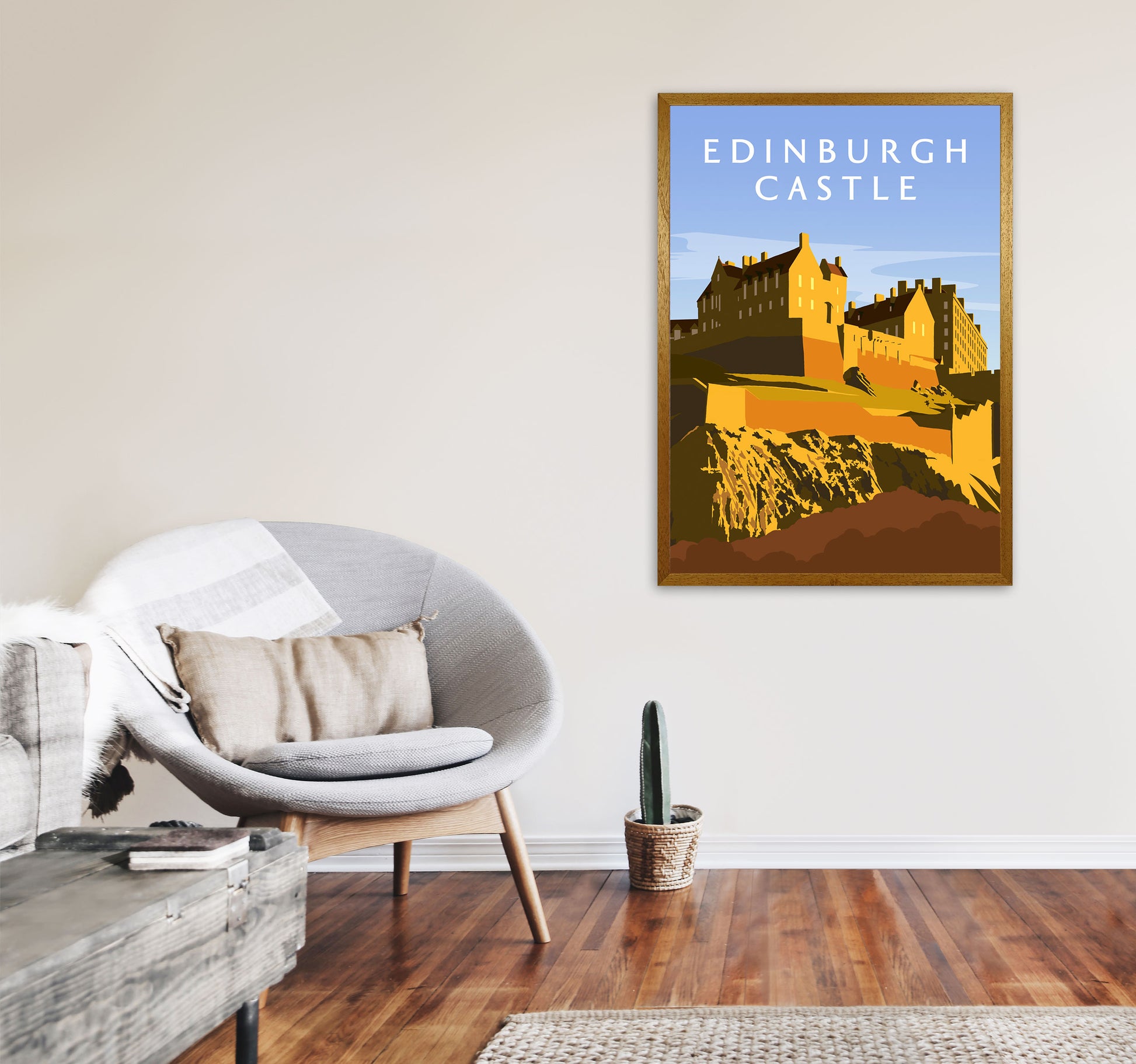 Edinburgh Castle Portrait by Richard O'Neill A1 Print Only