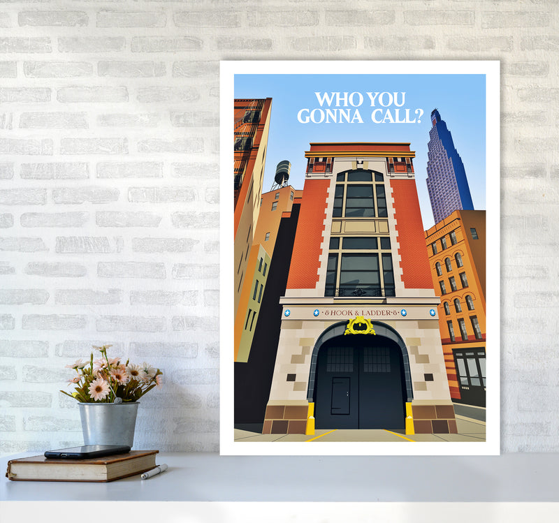 Ghostbusters Day Art Print by Richard O'Neill A1 Black Frame