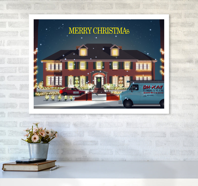 Home Alone Art Print by Richard O'Neill A1 Black Frame