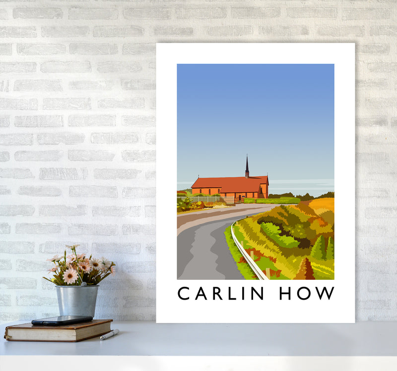 Carlin How Portrait Art Print by Richard O'Neill A1 Black Frame