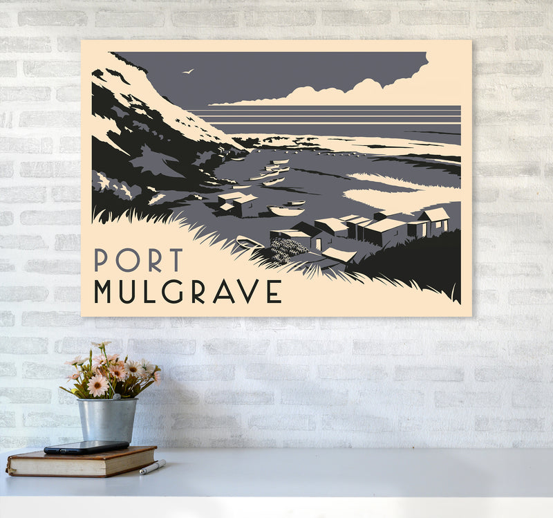 Port Mulgrave Travel Art Print by Richard O'Neill A1 Black Frame
