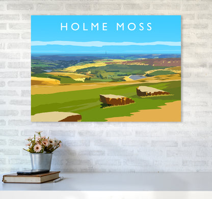 Holme Moss Travel Art Print by Richard O'Neill A1 Black Frame