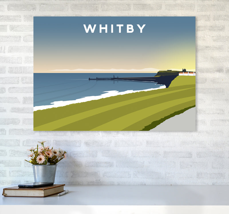 Whitby 5 Travel Art Print by Richard O'Neill A1 Black Frame