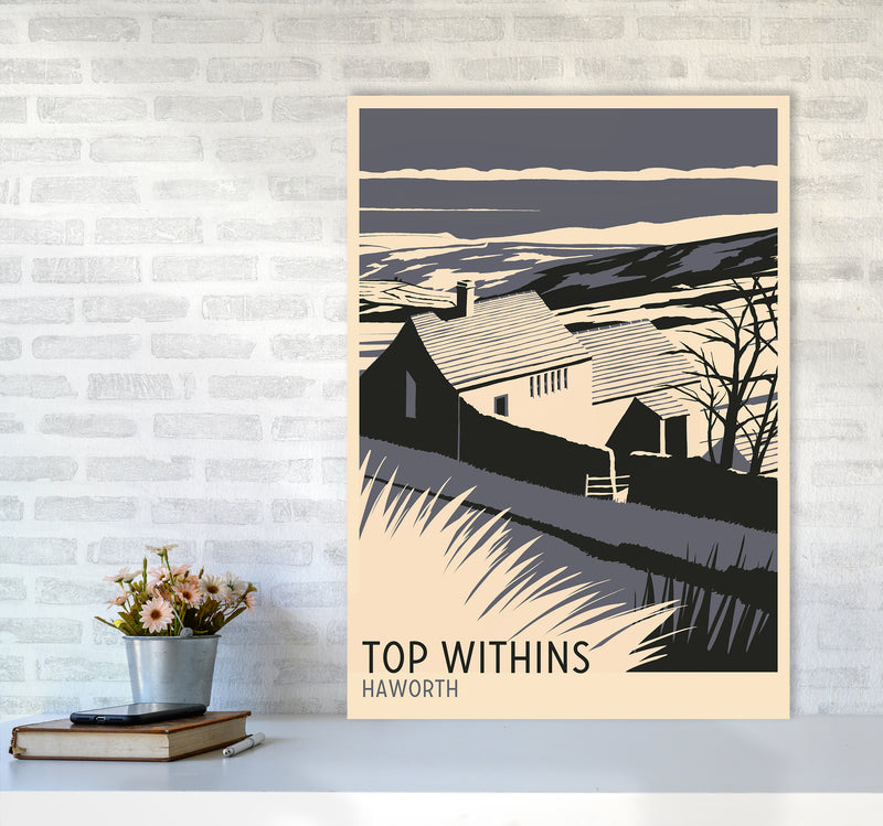 Top Withins portrait Travel Art Print by Richard O'Neill A1 Black Frame