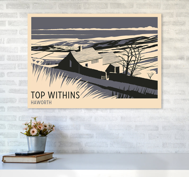 Top Withins Travel Art Print by Richard O'Neill A1 Black Frame
