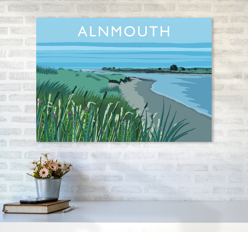 Alnmouth Travel Art Print by Richard O'Neill A1 Black Frame
