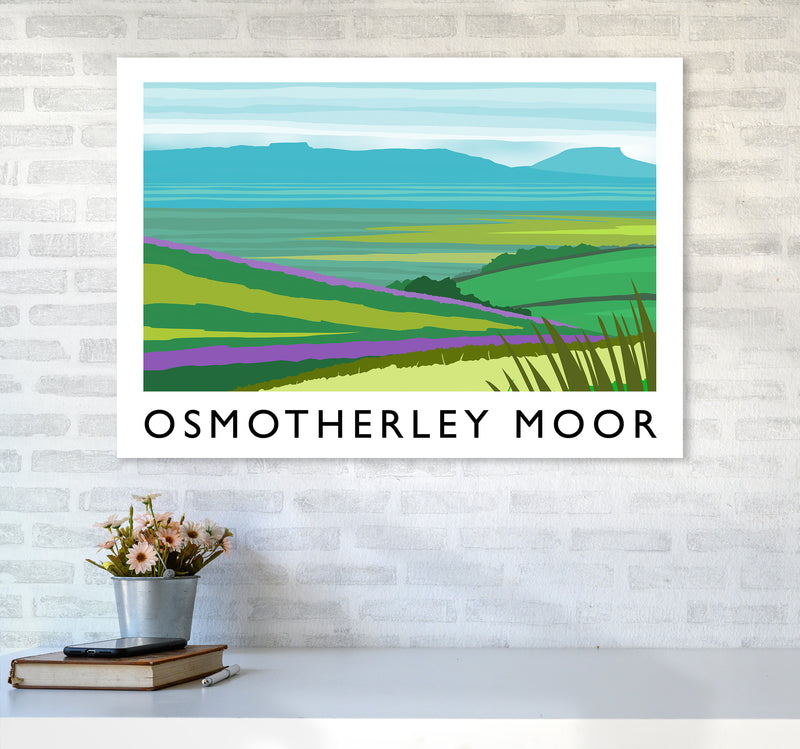 Osmotherley Moor Travel Art Print by Richard O'Neill A1 Black Frame