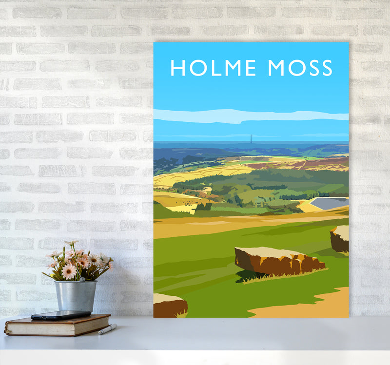Holme Moss portrait Travel Art Print by Richard O'Neill A1 Black Frame