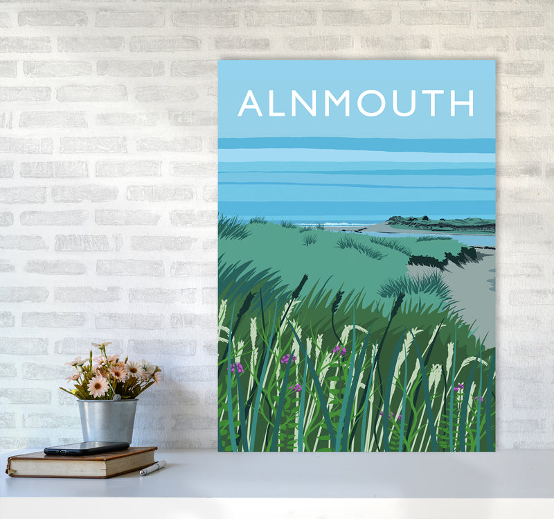 Alnmouth portrait Travel Art Print by Richard O'Neill A1 Black Frame