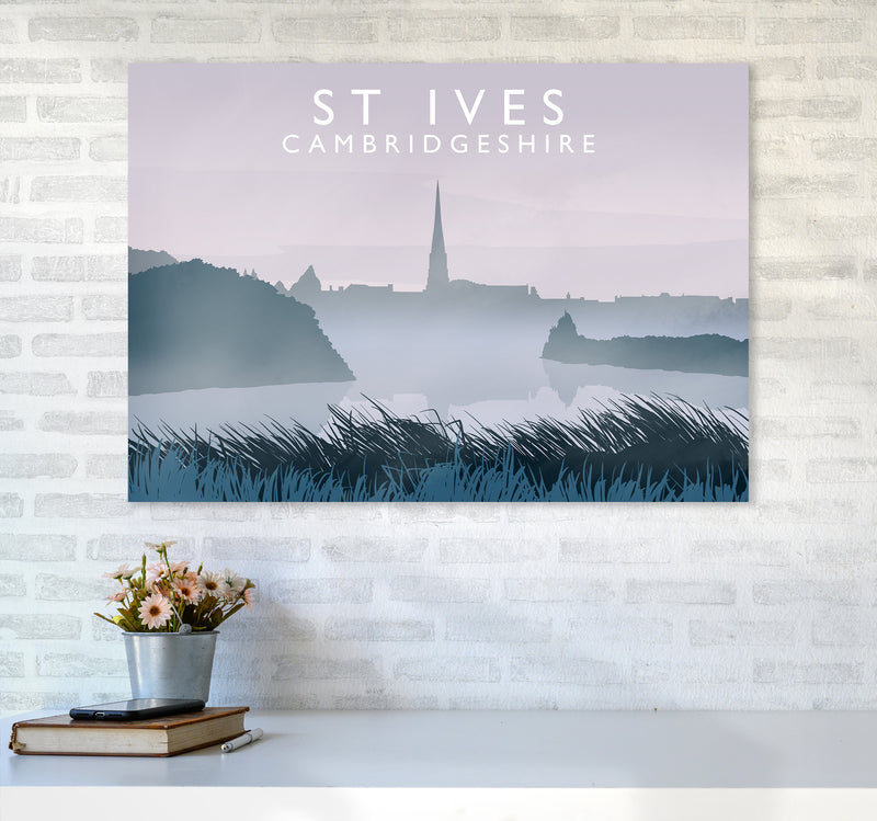 St Ives Travel Art Print by Richard O'Neill A1 Black Frame