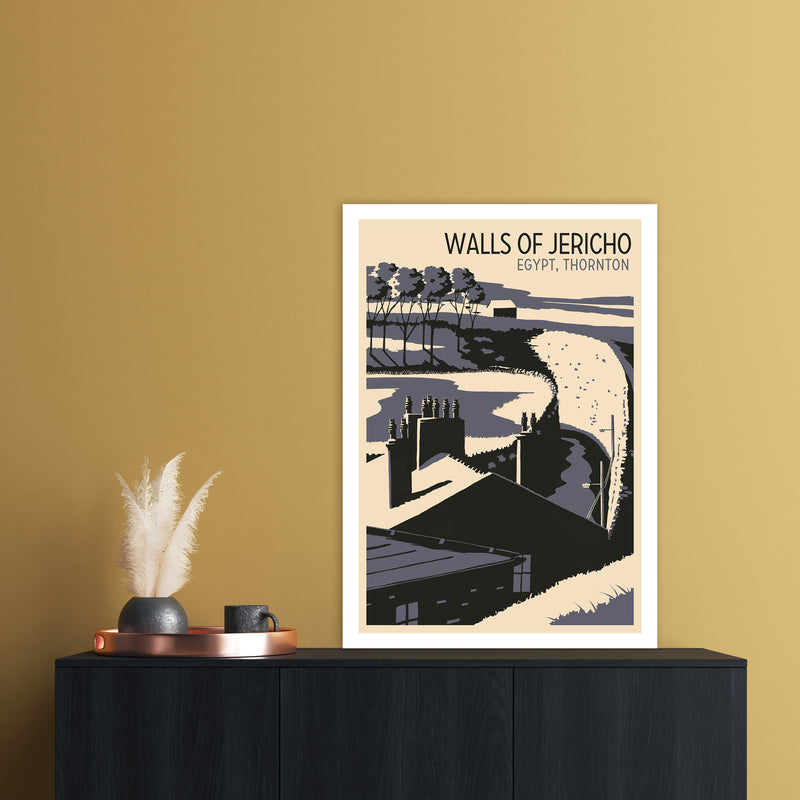 Walls of Jericho Travel Art Print by Richard O'Neill A1 Black Frame