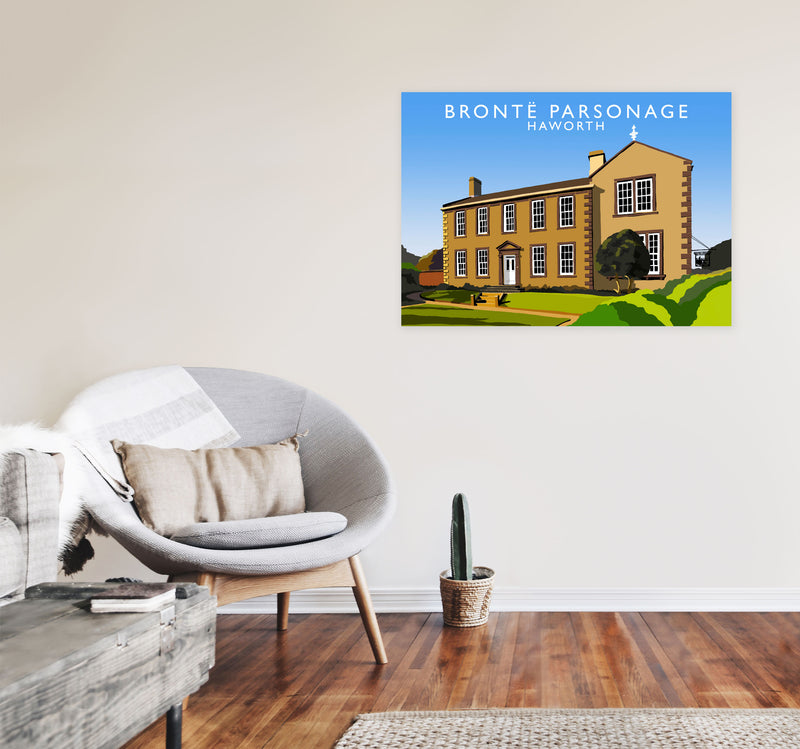 Bronte Parsonage Heworth Framed Digital Art Print by Richard O'Neill A1 Black Frame
