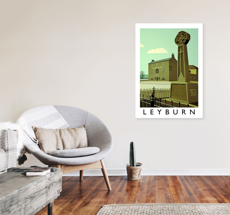 Leyburn Framed Digital Art Print by Richard O'Neill A1 Black Frame