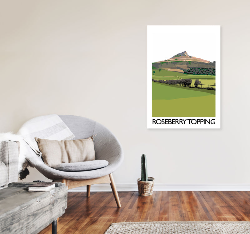 Roseberry Topping Art Print by Richard O'Neill A1 Black Frame