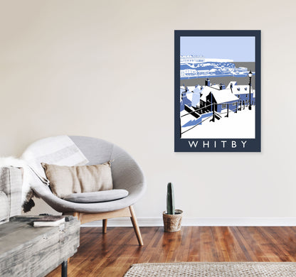 Whitby Framed Digital Art Print by Richard O'Neill A1 Black Frame