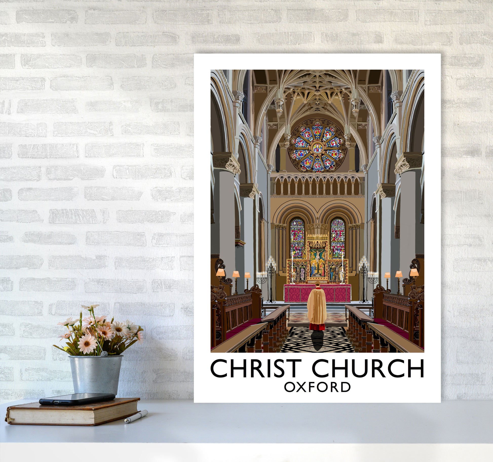 Christ Church Oxford by Richard O'Neill A1 Black Frame