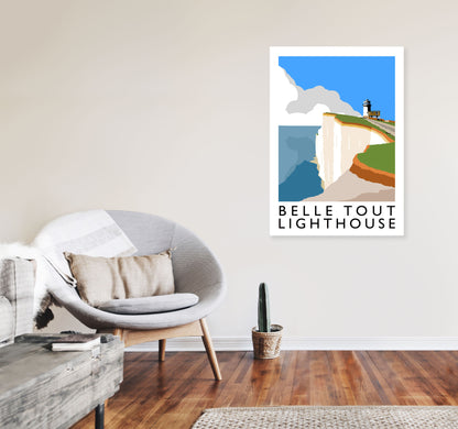 Belle Tout Lighthouse Framed Digital Art Print by Richard O'Neill A1 Black Frame