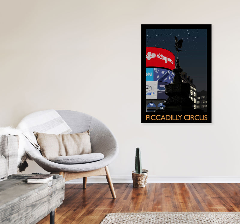Piccadilly Circus by Richard O'Neill A1 Black Frame