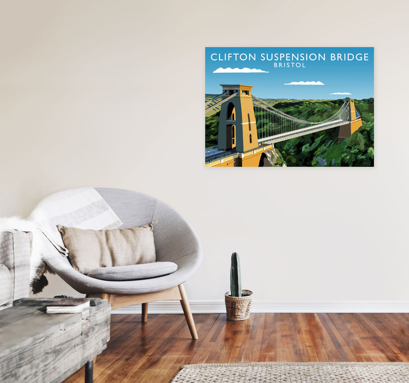 Clifton Suspension Bridge Bristol Framed Art Print by Richard O'Neill A1 Black Frame