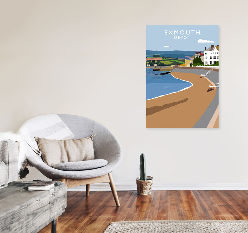 Exmouth Devon Art Print by Richard O'Neill A1 Black Frame