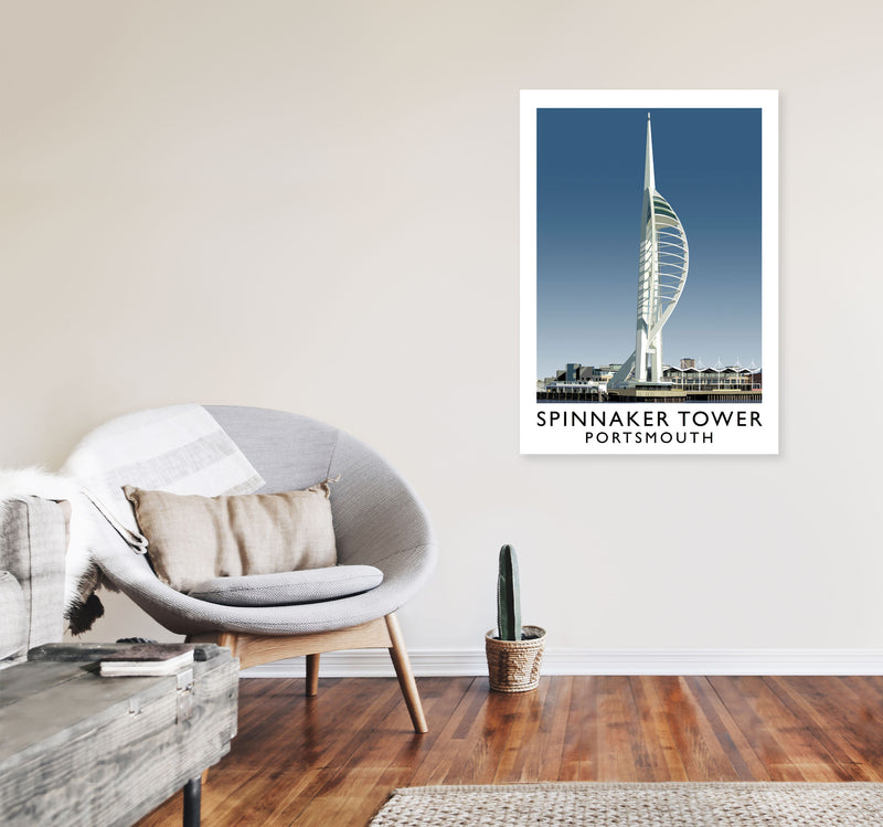 Spinnaker Tower by Richard O'Neill A1 Black Frame