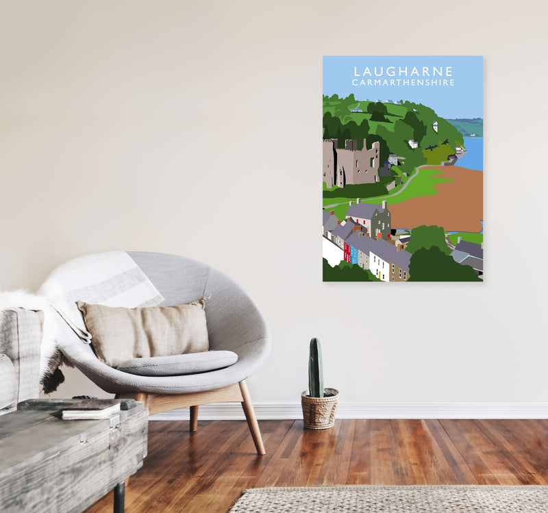 Laugharne by Richard O'Neill A1 Black Frame