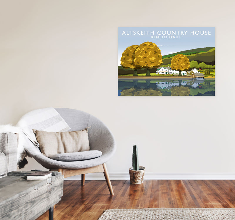 Altskeith Country House (Landscape) by Richard O'Neill A1 Black Frame