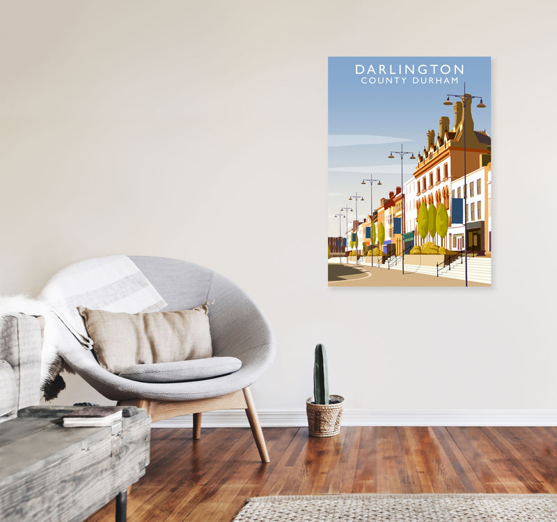 Darlington (Portrait) by Richard O'Neill A1 Black Frame